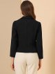 Women's Open Front Office Work Business Crop Suit Blazer Jacket