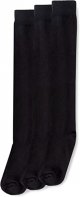 Women's Flat Knit Knee High Socks - Size 4-10 (3 Pairs)